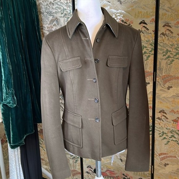 STRENESSE BY GABRIELE STREHLE BROWN WOOL & CASHMERE DRESSY JACKET SIZE 8 - Picture 1 of 16